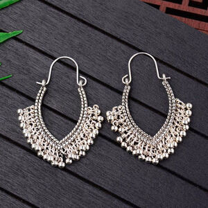3/15 NWT silver tone Indian Jhumka Tassel Earring